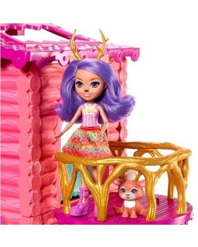 Игрален комплект Mattel Enchantimals - Къщата на Danesa Deer, с кукла и животинче - 5