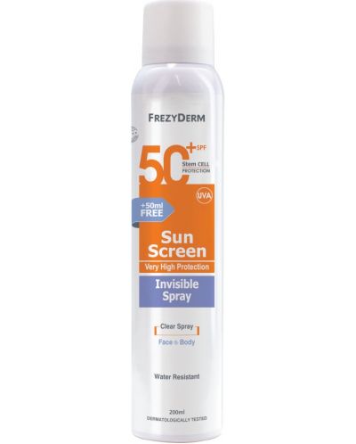 FrezyDerm Невидим слънцезащитен спрей, SPF50+, 200 ml - 1