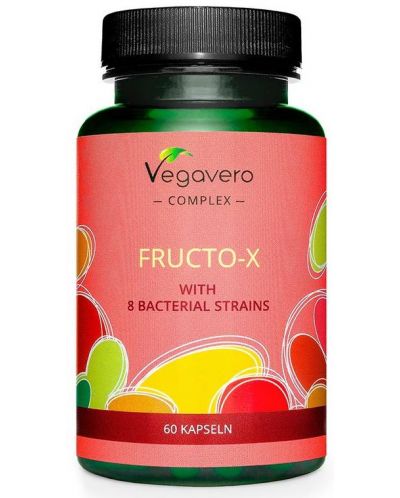 Fructo-X with 8 bacterial strains, 60 капсули, Vegavero - 1