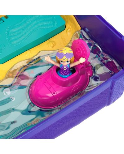 Игрален комплект Mattel Polly Pocket - Скритите места, на плажа - 1