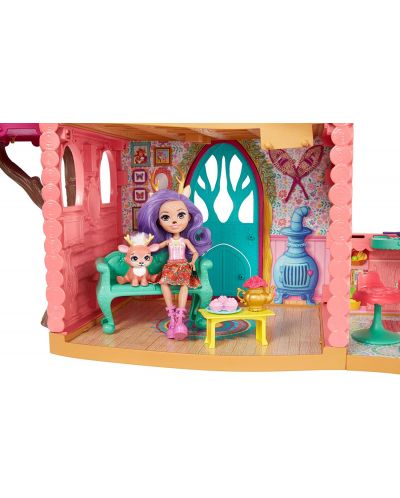 Игрален комплект Mattel Enchantimals - Къщата на Danesa Deer, с кукла и животинче - 4