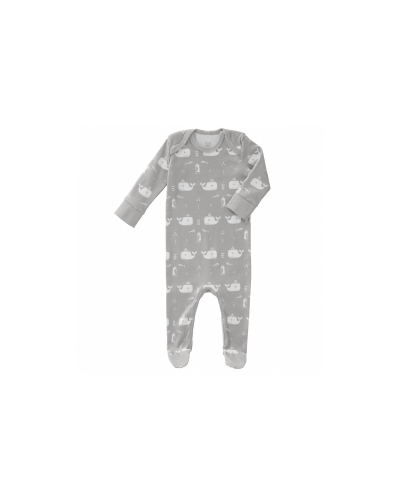 Fresk Цяла пижама с ританки Whale dawn gray 3-6 Месеца