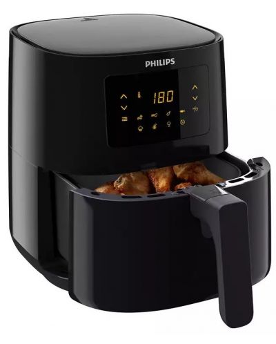 Уред за готвене с горещ въздух Philips - HD9252/90, 1400W, 4.1 l, черен - 2