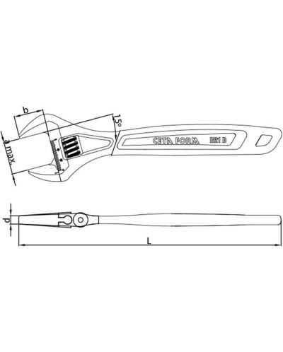 Френски ключ Ceta Form - 13684, 375 mm - 5