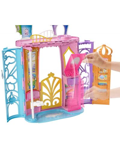 Игрален комплект Mattel Barbie Dreamtopia - Преносим замък за кукли Дъга - 3