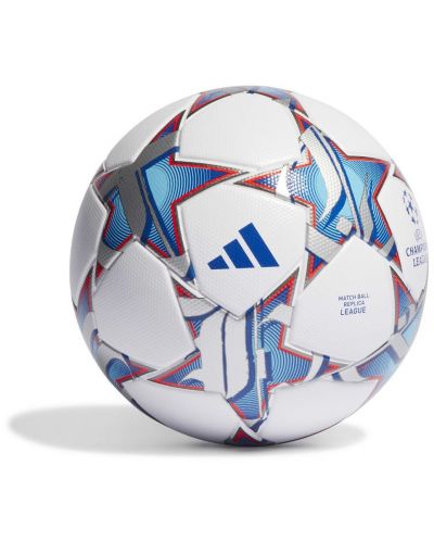 Футболна топка Adidas - Finale League, размер 5, реплика, бяла/синя - 1