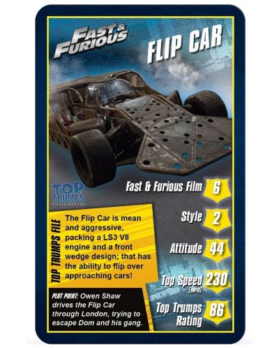 Игра с карти Top Trumps - Fast & Furious - 3