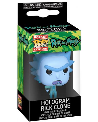 Ключодържател Funko Pocket Pop! Rick & Morty - Hologram Rick Clone - 2
