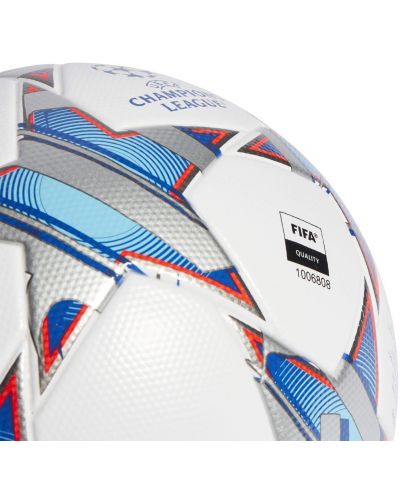 Футболна топка Adidas - Finale League, размер 5, реплика, бяла/синя - 3