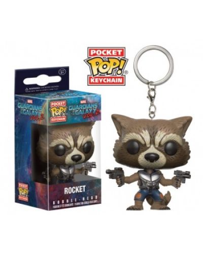 Ключодържател Funko Pocket Pop! Guardians Of The Galaxy - Rocket Raccoon, 4 cm - 2