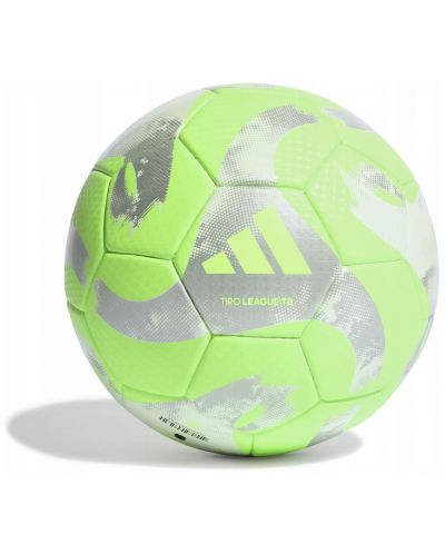 Футболна топка Adidas - Tiro League, размер 5, зелена/сребриста - 1