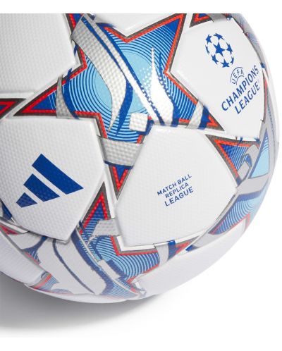 Футболна топка Adidas - Finale League, размер 5, реплика, бяла/синя - 2