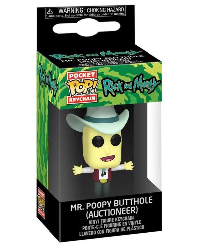 Ключодържател Funko Pocket Pop! Rick & Morty - Mr. Poopy Butthole (Auctioneer) - 2