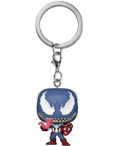 Ключодържател Funko Pocket POP! Marvel: Venom - Vemonized (Captain America) - 1