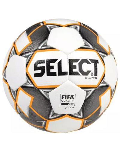 Футболна топка Select - FB Super FIFA Quality Pro, бяла/кафява - 1