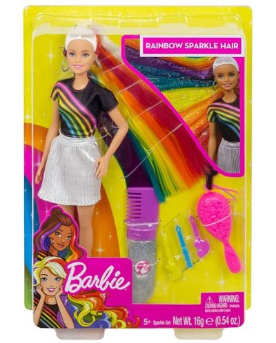 Игрален комплект Mattel Barbie - Прическа Дъга - 1