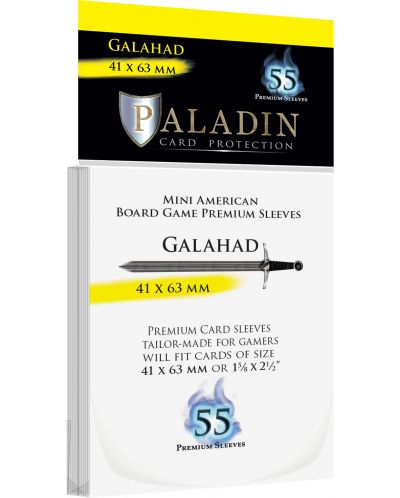 Протектори за карти Paladin - Galahad 41 x 63 (Mini American) - 1