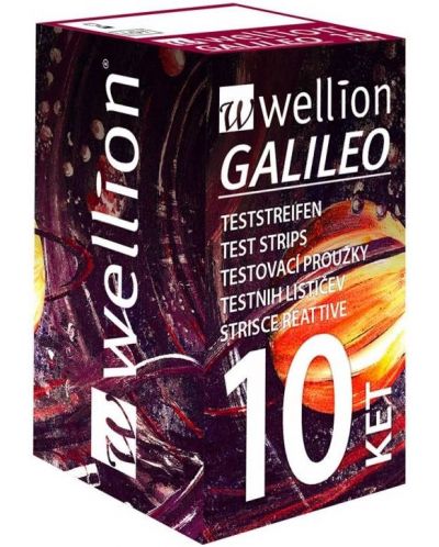 Galileo Тест ленти за кетони, 10 броя, Wellion - 1