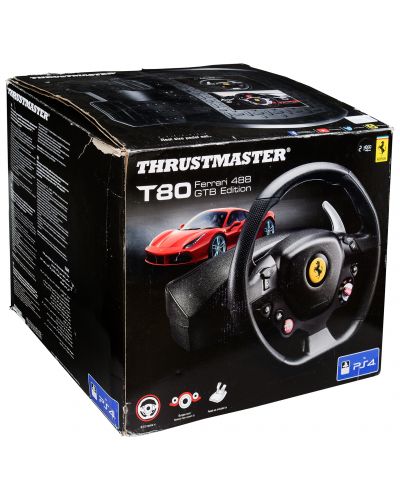 Волан с педали Thrustmaster T80 Ferrari 488 GTB Edition - PC, PS4 (разопакован) - 5