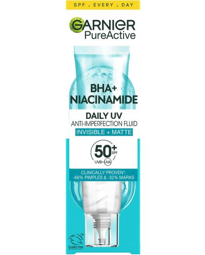 Garnier Pure Active Матиращ флуид против несъвършенства, SPF50+, 40 ml - 2