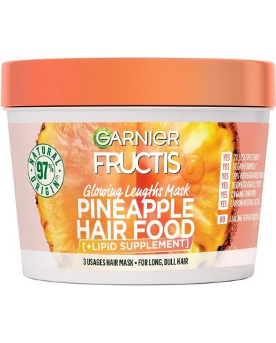 Garnier Fructis Hair Food Маска за коса Pineapple, 390 ml - 1