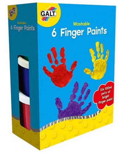 Комплект боички за рисуване с пръсти Galt – миещи се - 1