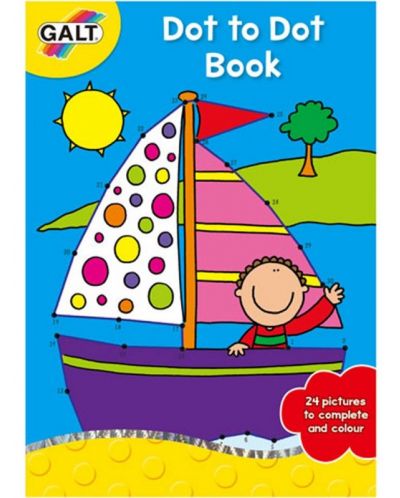 Детска книжка за оцветяване Galt Dot to Dot Pad – Свържи точките, 2 част - 1