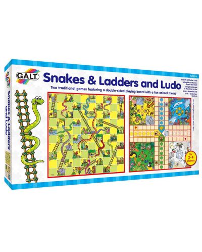 Детски игри 2 в 1 Galt - Змии и стълби и  Не се сърди човече - 1