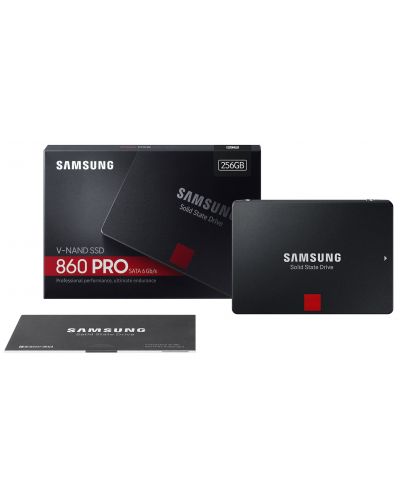SSD памет Samsung - 860 Pro, 256GB, 2.5'', SATA III - 3