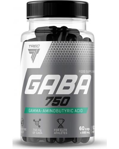 GABA, 750 mg, 60 капсули, Trec Nutrition - 1