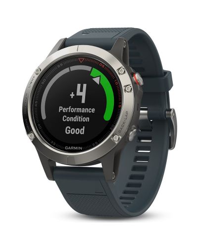 Garmin fenix 5 - сребрист с гранитно синя каишка
