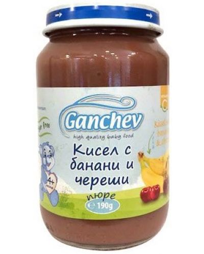 Десерт Ganchev - Кисел с банани и череши, 190 g - 1