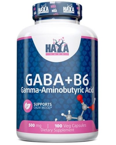 GABA + B6, 100 капсули, Haya Labs - 1