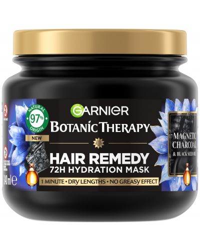 Garnier Botanic Therapy Маска за коса Magnetic Charcoal, 340 ml - 1