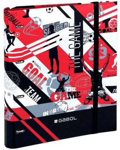 Класьор с ластик и 4 ринга Gabol - Game, 3 cm