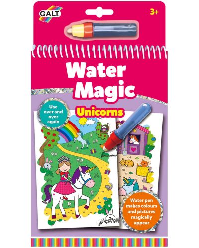 Магическа книжка за рисуване с вода Galt - Еднорози - 1