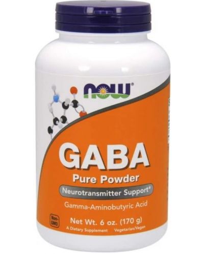 GABA Pure Powder, 170 g, Now - 1