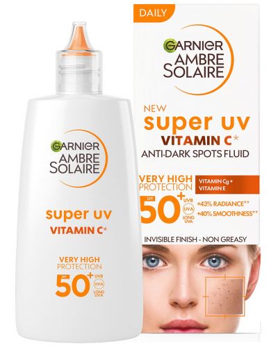 Garnier Ambre Solaire Слънцезащитен флуид с витамин С, SPF50+, 40 ml - 2