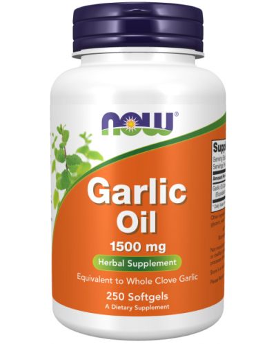 Garlic Oil, 1500 mg, 250 капсули, Now - 1