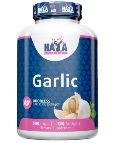 Garlic, 500 mg, 120 капсули, Haya Labs - 1