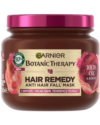 Garnier Botanic Therapy Маска за коса Ricin Oil & Almond, 340 ml - 1