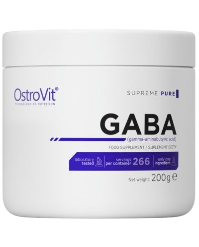 GABA Powder, неовкусен, 200 g, OstroVit - 1