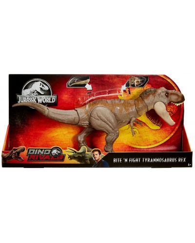 Екшън фигура Mattel Jurassic World - Тиранозавър Рекс Bite N Fight, с 2 бутона - 5