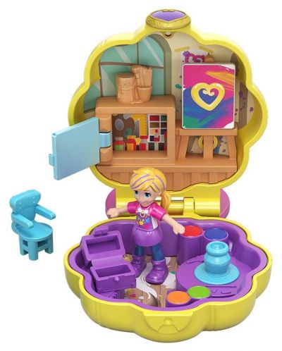 Игрален комплект Mattel Polly Pocket - Кутийка с мини кукла, асортимент - 4