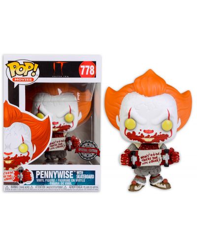 Фигура Funko POP! Movies: IT 2 - Pennywise with Skateboard Special, #778 - 2