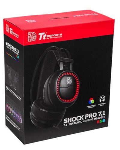 Гейминг слушалки Thermaltake - Shock Pro RGB 7.1, черни - 7