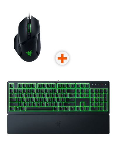 Гейминг мишка и клавиатура Razer - Basilisk V3 + Ornata V3 X, черни - 1