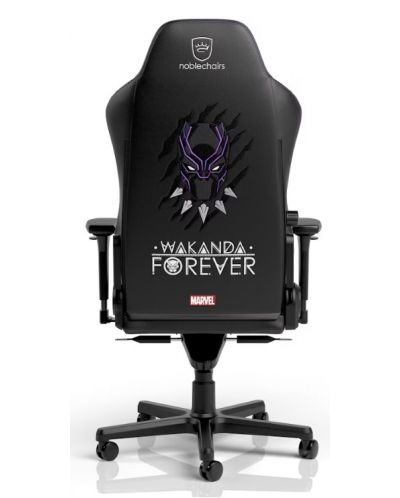 Гейминг стол noblechairs - HERO Black Panther Edition, черен/лилав - 9