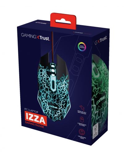 Гейминг мишка Trust - GXT 105X Izza, оптична, черна - 5