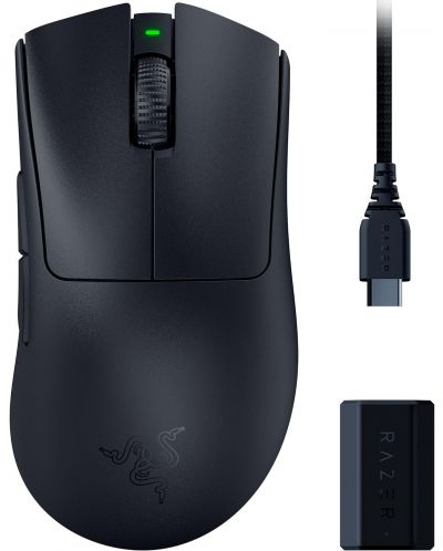 Гейминг мишка Razer - DeathAdder V3 Pro + Wireless Dongle Bundle, черна - 1
